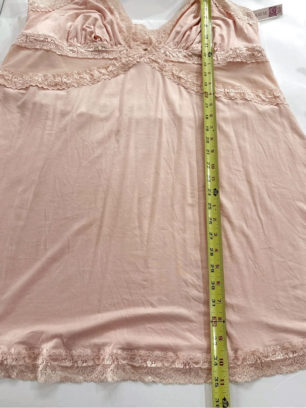 Adore Me 2X Pink Lace Chemise Nightgown Sleep Dress Coquette Loungewear NWT